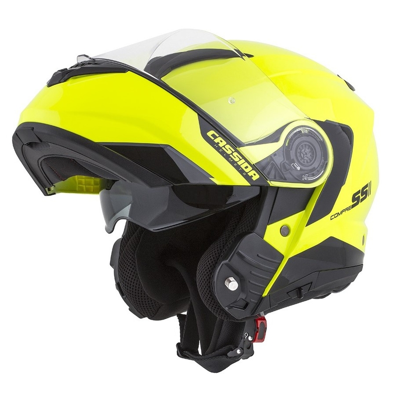 Cassida Compress 2.0 Refraction zwart-fluo gele motorhelm