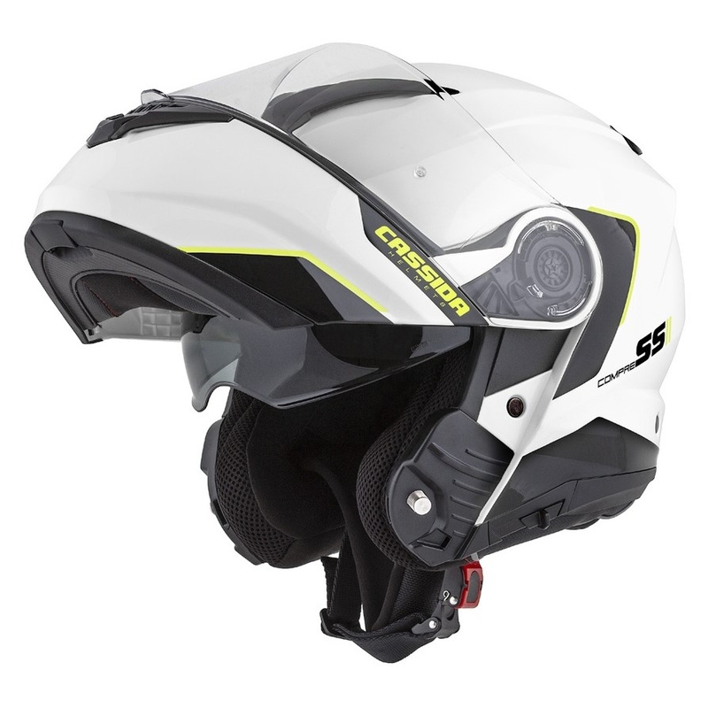 Cassida Compress 2.0 Refraction wit-zwart-fluo geel motorhelm