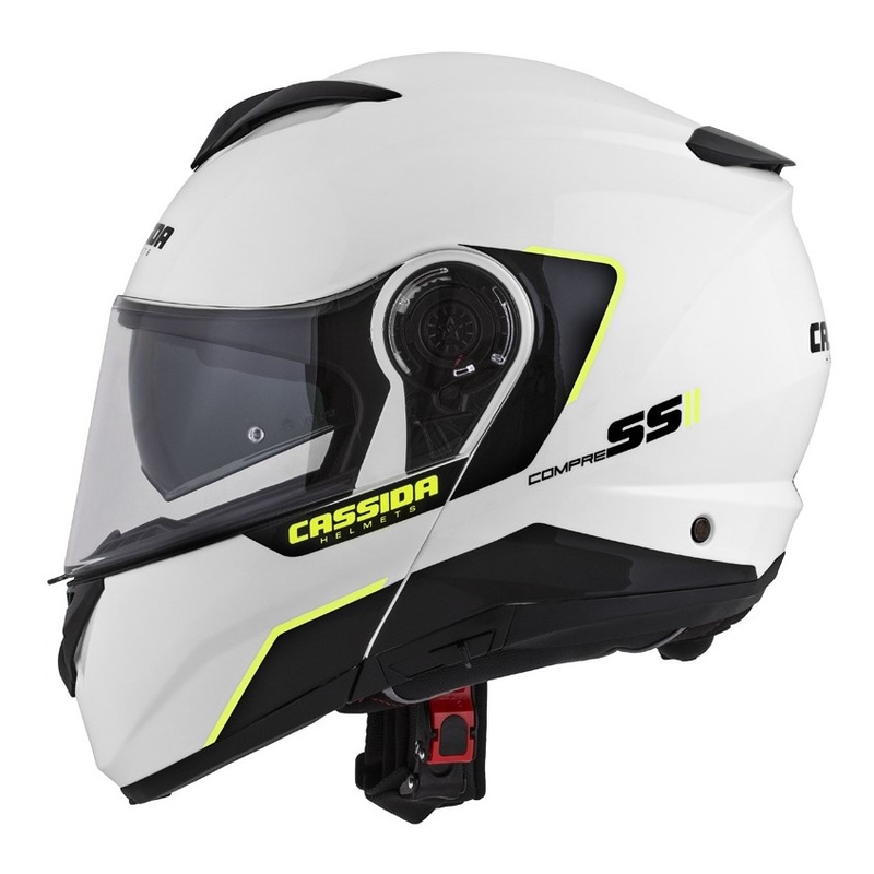 Cassida Compress 2.0 Refraction wit-zwart-fluo geel motorhelm