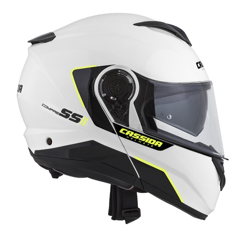 Cassida Compress 2.0 Refraction wit-zwart-fluo geel motorhelm