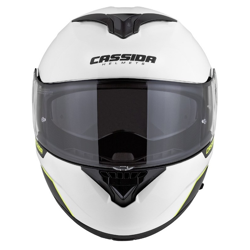 Cassida Compress 2.0 Refraction wit-zwart-fluo geel motorhelm
