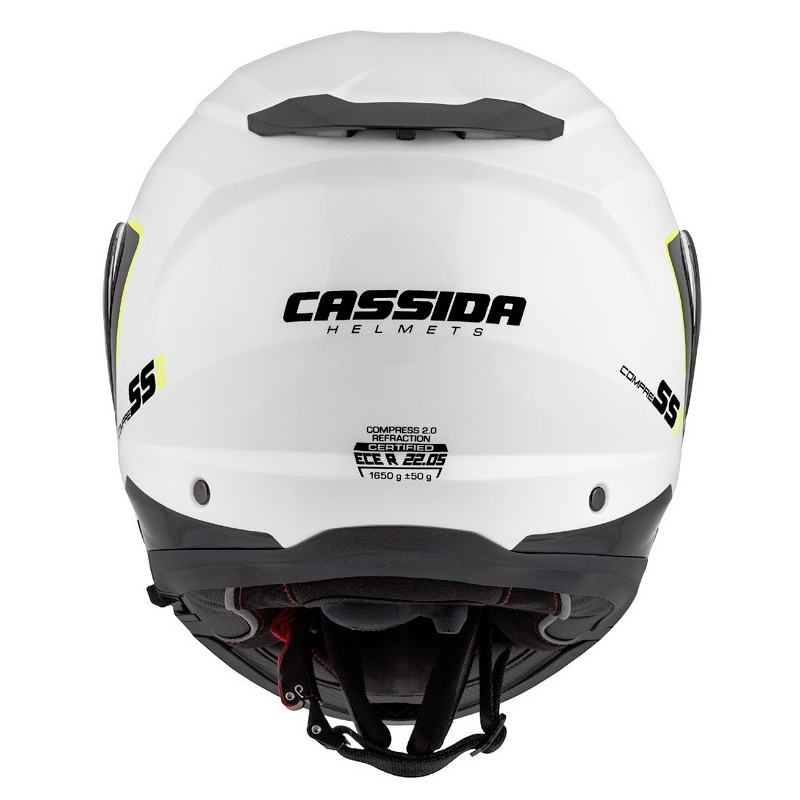 Cassida Compress 2.0 Refraction wit-zwart-fluo geel motorhelm