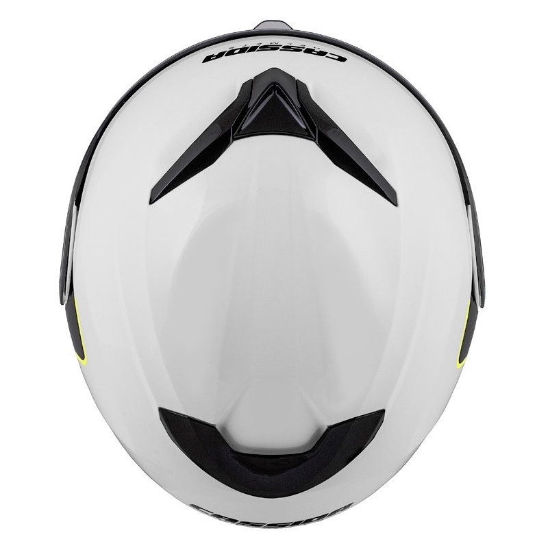 Cassida Compress 2.0 Refraction wit-zwart-fluo geel motorhelm