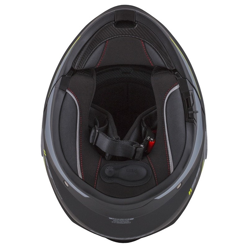 Cassida Compress 2.0 Refraction zwart-grijs-fluo geel opklapbare motorhelm uitverkoop