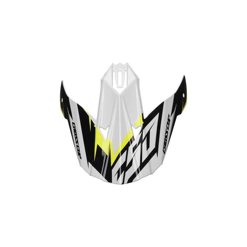 Cassida Cross Cup Twee helmvizier zwart-wit-grijs-fluogeel