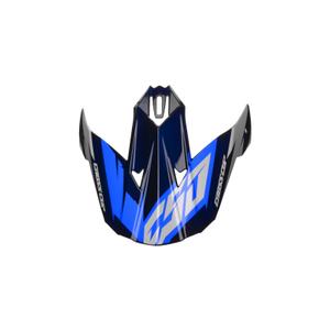 Helmvizier voor Cassida Cross Cup Two zwart-wit-blauw