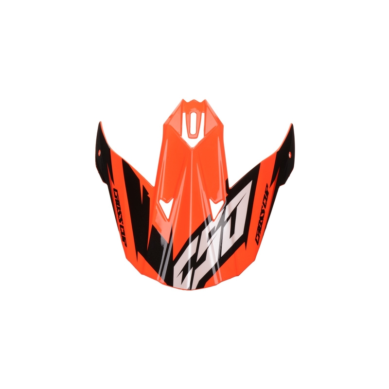 Helmvizier voor Cassida Cross Cup Two Kinderhelm zwart-wit-grijs-fluoranje