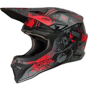 Motocrosshelm O'Neal 1SRS Vibrant matzwart-rood