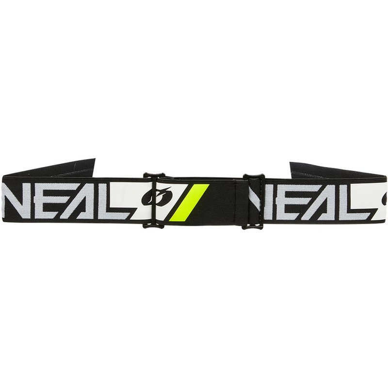 Motocrossbril O'Neal B-55 Cram zwart-wit met spiegelend goudkleurig plexiglas