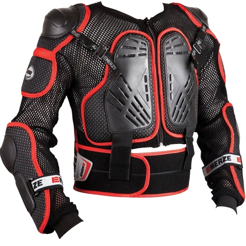 Kinder bodyprotector Emerze EM5 zwart-rood