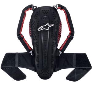 Alpinestars Nucleon KR-2 zwart met rode rugbeschermer