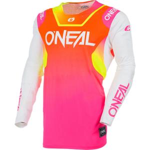 Motocrossshirt O'Neal Prodigy Five Six V.27 wit-neon