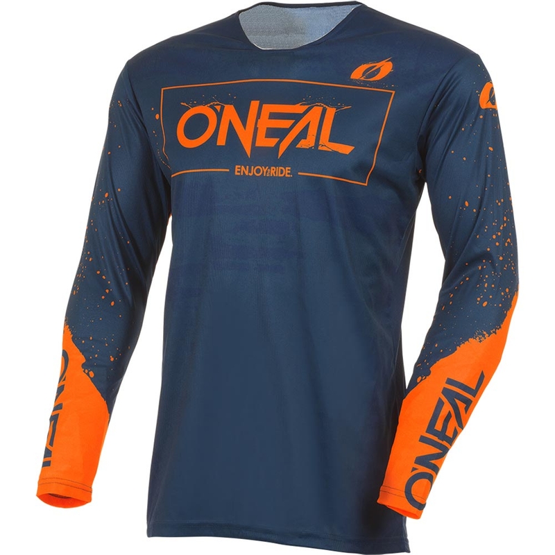 O'Neal Mayhem Paint blauw-oranje motorcrossshirt