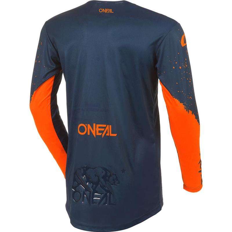 O'Neal Mayhem Paint blauw-oranje motorcrossshirt