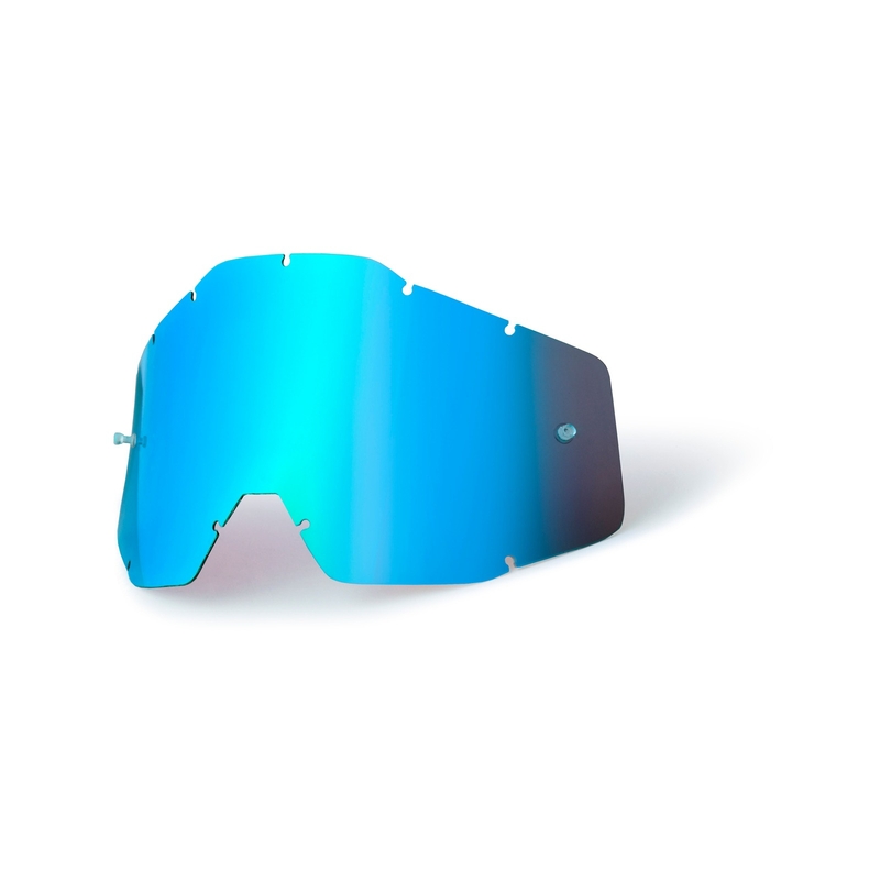 Blauw chromen plexi voor kinderbrillen 100% Accuri/Strata