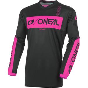 Damesmotocrossshirt O'Neal Element Racewear zwart-roze