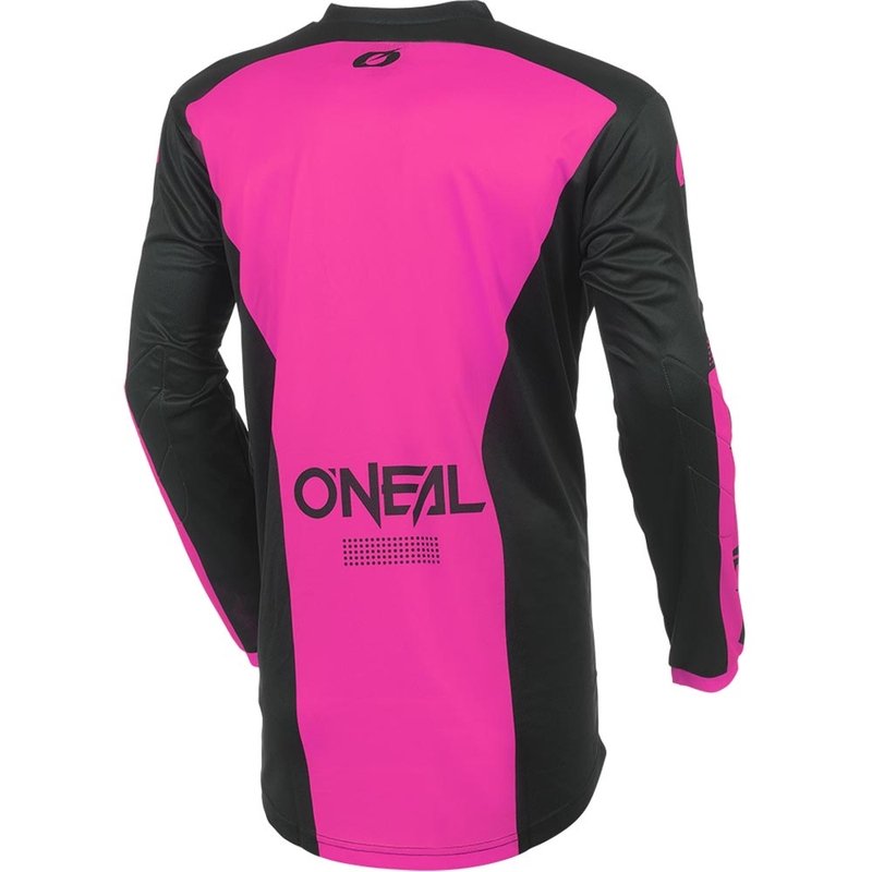 Damesmotocrossshirt O'Neal Element Racewear zwart-roze