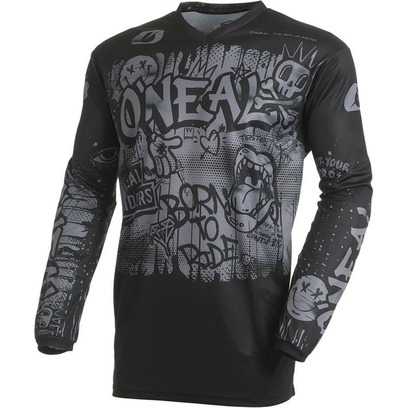 O'Neal Element Rancid motorcrossshirt zwart-grijs