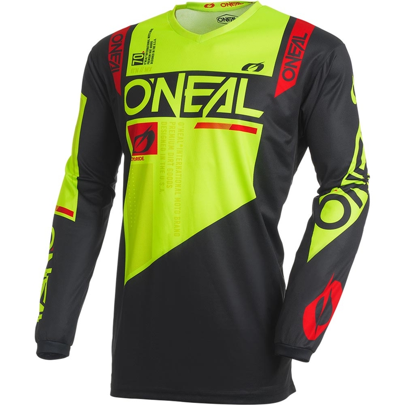 O'Neal Element Factor motorcrossshirt zwart-neongeel