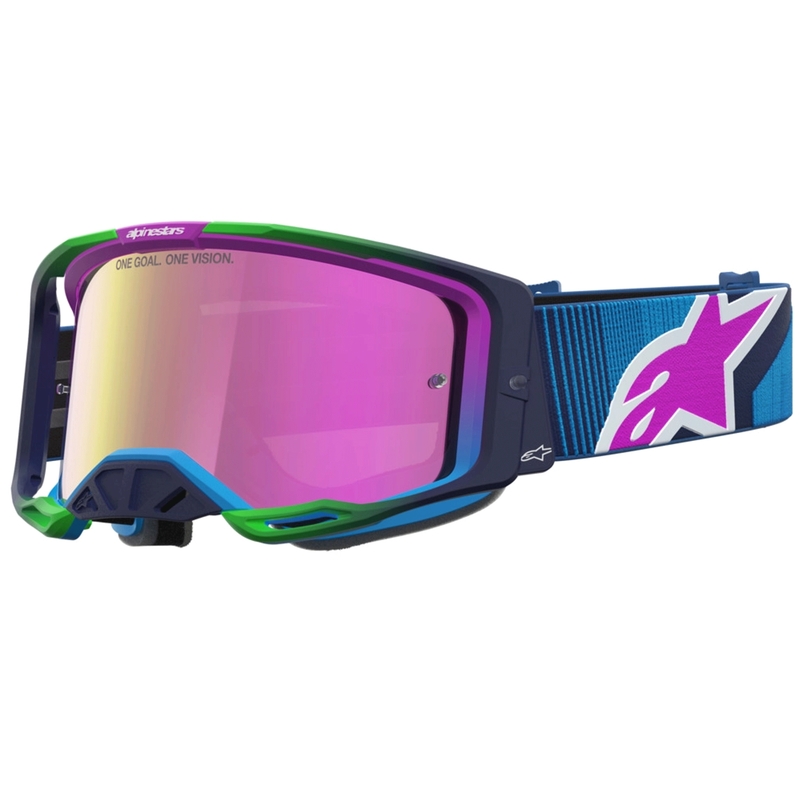 Alpinestars Vision 8 Maven blauw-paarse motorcrossbril