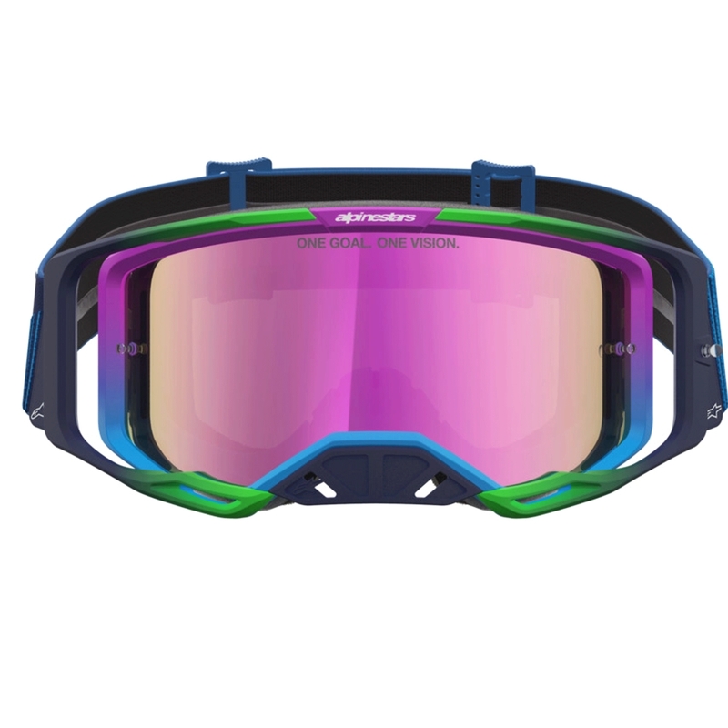 Alpinestars Vision 8 Maven blauw-paarse motorcrossbril