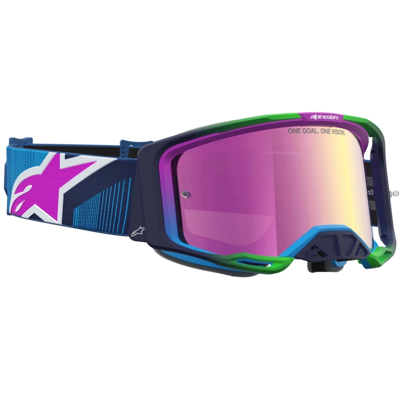 Alpinestars Vision 8 Maven blauw-paarse motorcrossbril