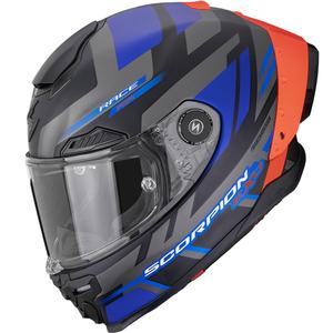 Scorpion EXO-RACE Air Carbon Fury integraal motorhelm mat zwart-grijs-blauw