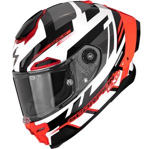 Scorpion EXO-RACE Air Carbon Fury integraalhelm voor motorfietsen, wit-zilver-rood