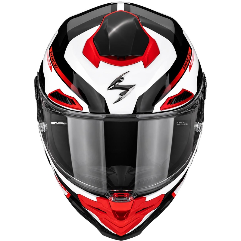 Scorpion EXO-RACE Air Carbon Fury integraalhelm voor motorfietsen, wit-zilver-rood