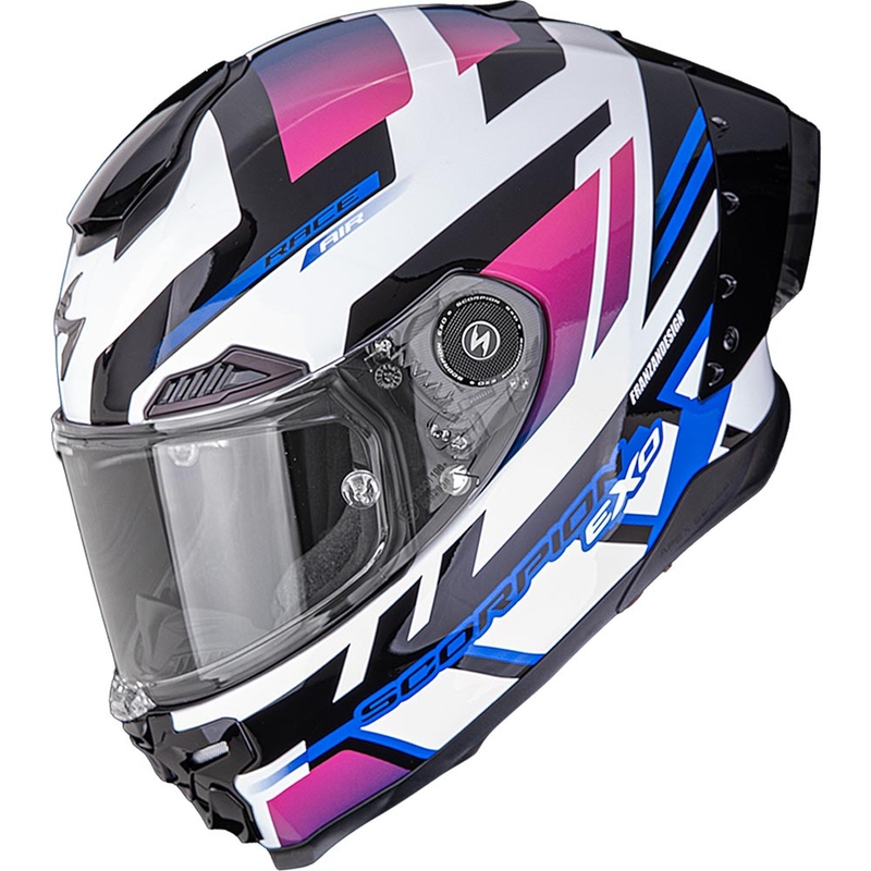 Scorpion EXO-RACE Air Carbon Fury integraal motorhelm wit-roze-blauw