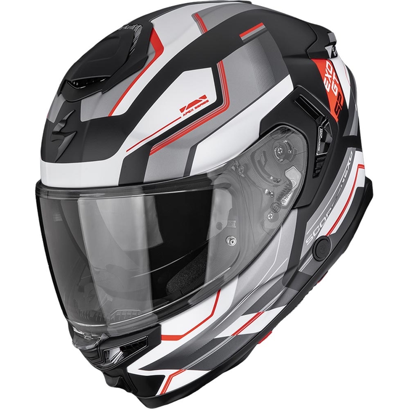 Scorpion EXO-GT SP Air Arkon integraal motorhelm matzwart-zilver-rood