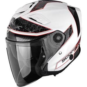 Scorpion EXO-GT Jet Crest open motorhelm wit-rood