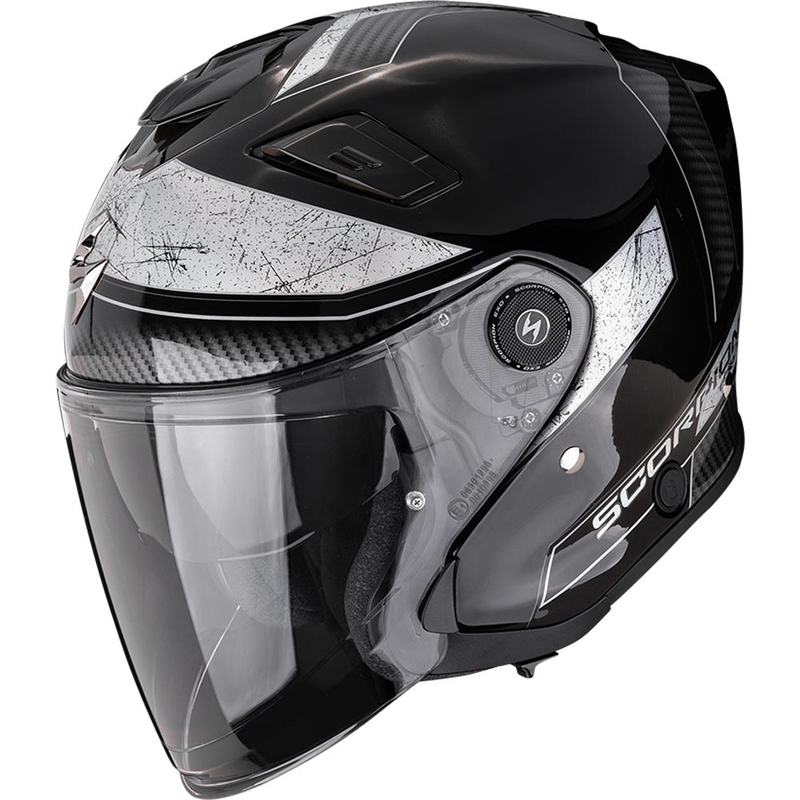Scorpion EXO-GT Jet Crest open motorhelm zwart-zilver