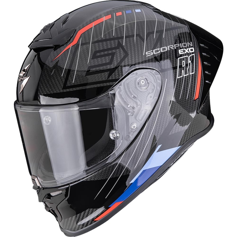 Scorpion EXO-R1 EVO II Air Surge integraal motorhelm zwart-blauw-rood