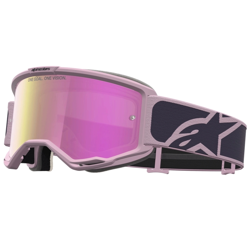 Alpinestars Vision 5 Rora motorcrossbril donkergrijs-roze