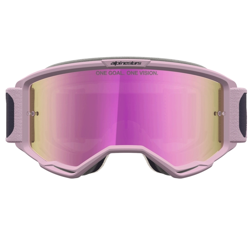 Alpinestars Vision 5 Rora motorcrossbril donkergrijs-roze