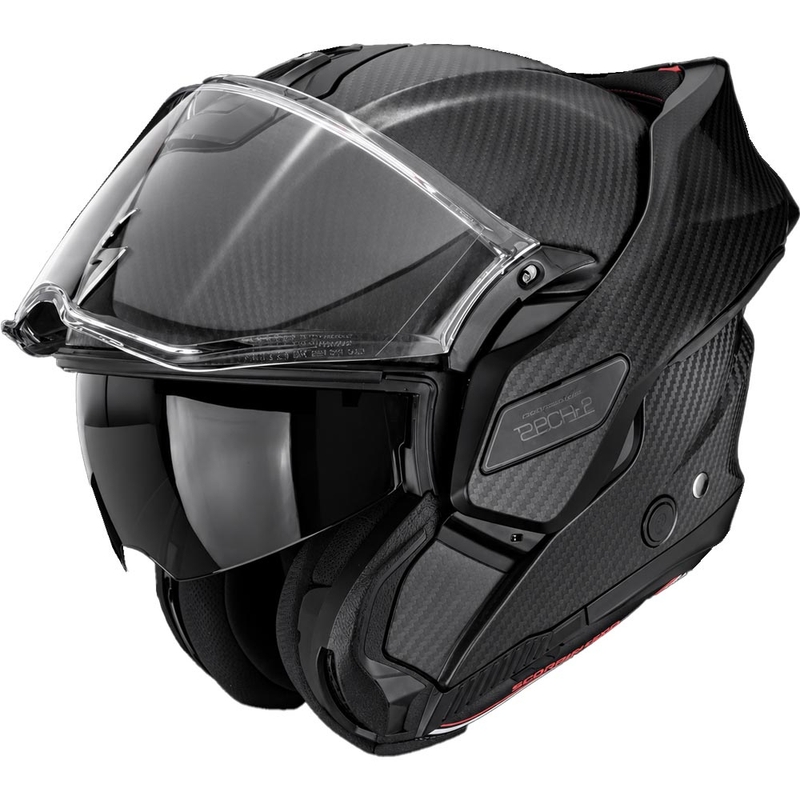 Scorpion EXO-TECH II Carbon Solid flip-up motorhelm matzwart