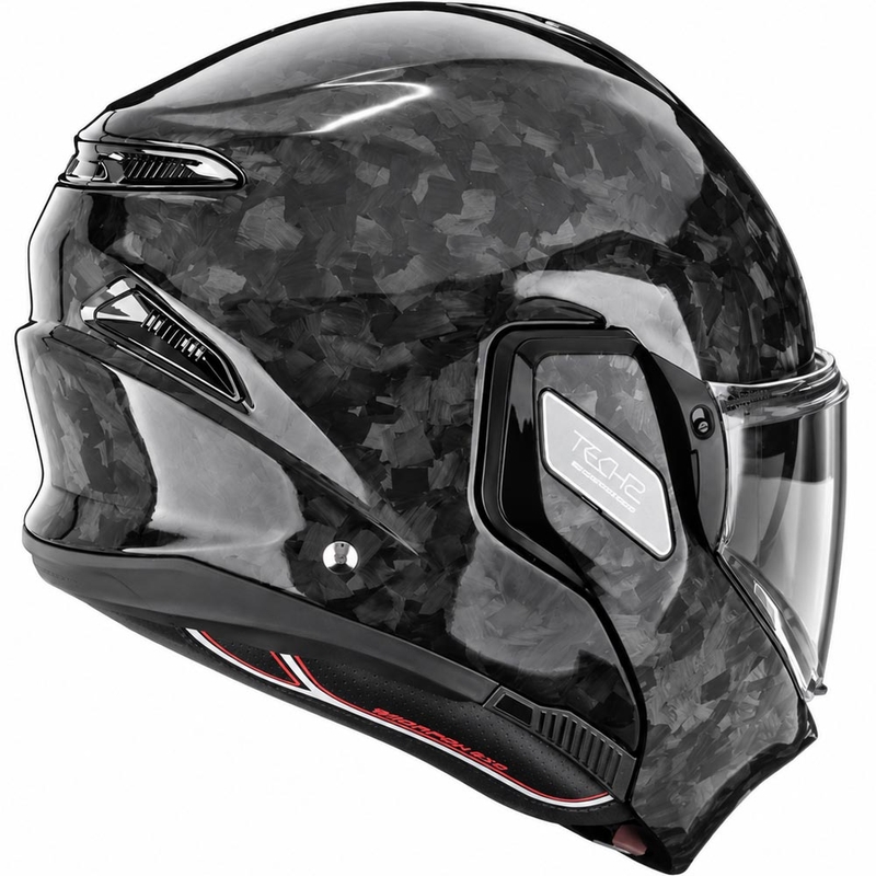 Scorpion EXO-TECH II Onyx Carbon opklapbare motorhelm zwart