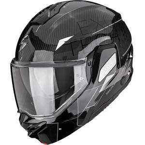 Scorpion EXO-TECH II Carbon Viator flip-up motorhelm zwart-zilver