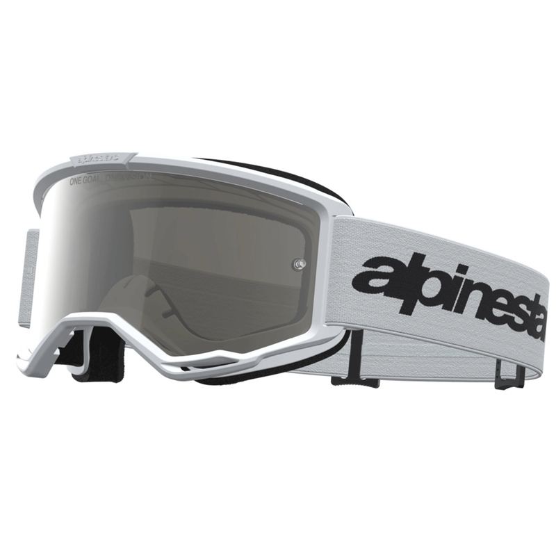 Alpinestars Vision 3 Wordmark motorcrossbril wit-zwart