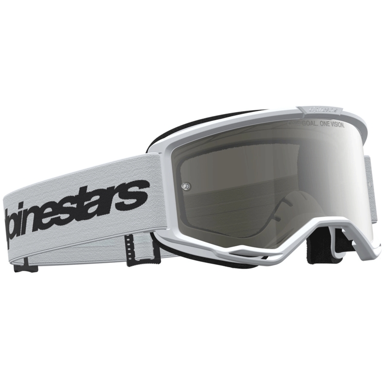 Alpinestars Vision 3 Wordmark motorcrossbril wit-zwart