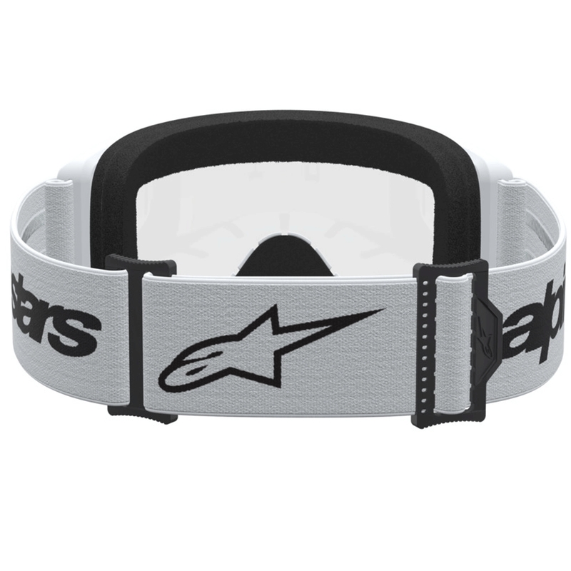 Alpinestars Vision 3 Wordmark motorcrossbril wit-zwart met transparant plexiglas