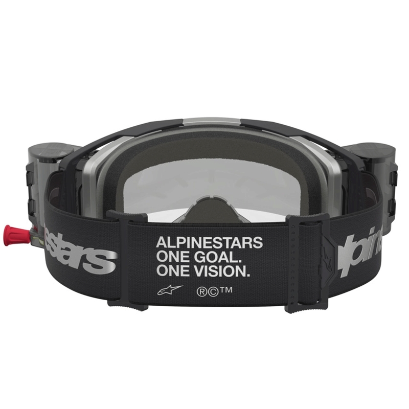 Alpinestars Vision 8 Amber Roll-Off Wide Vision Motocrossbril Zwart-Zilver