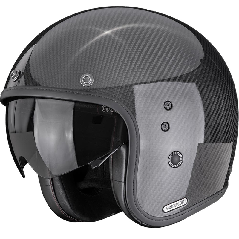 Scorpion Belfast II Carbon Solid open motorhelm zwart