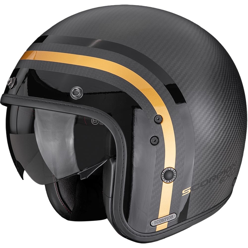 Scorpion Belfast II Carbon Regal open motorhelm, matzwart-goud