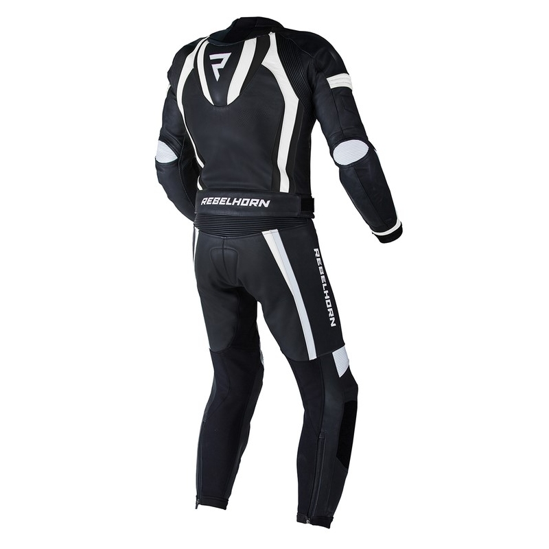 Rebelhorn Piston II PRO zwart-witte motoroverall uitverkoop