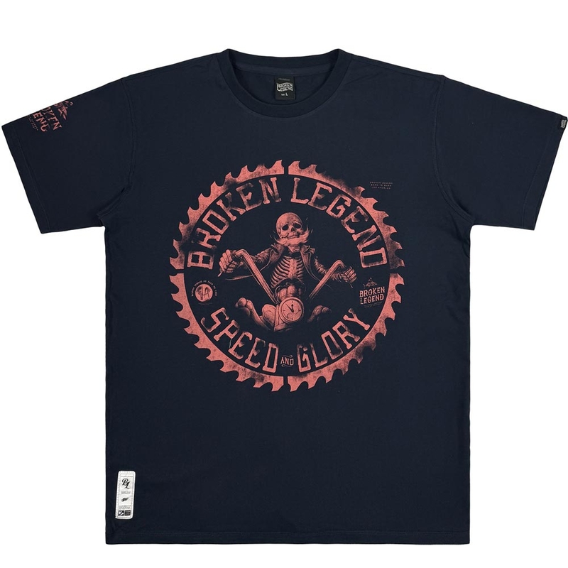 Yakuza Premium Hellrider BL 303 T-shirt donkerblauw