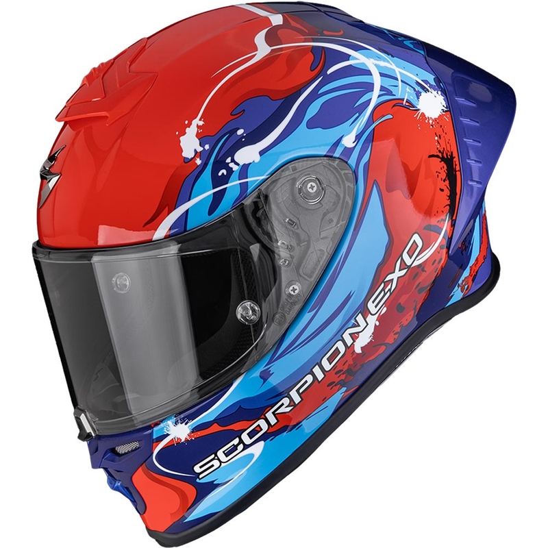 Scorpion EXO-R1 EVO II Air Thrust integraal motorhelm rood-blauw