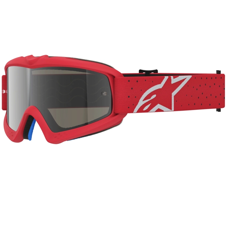 Alpinestars Vision Youth Vesta fluo rood-chromen kindermotocrossbril