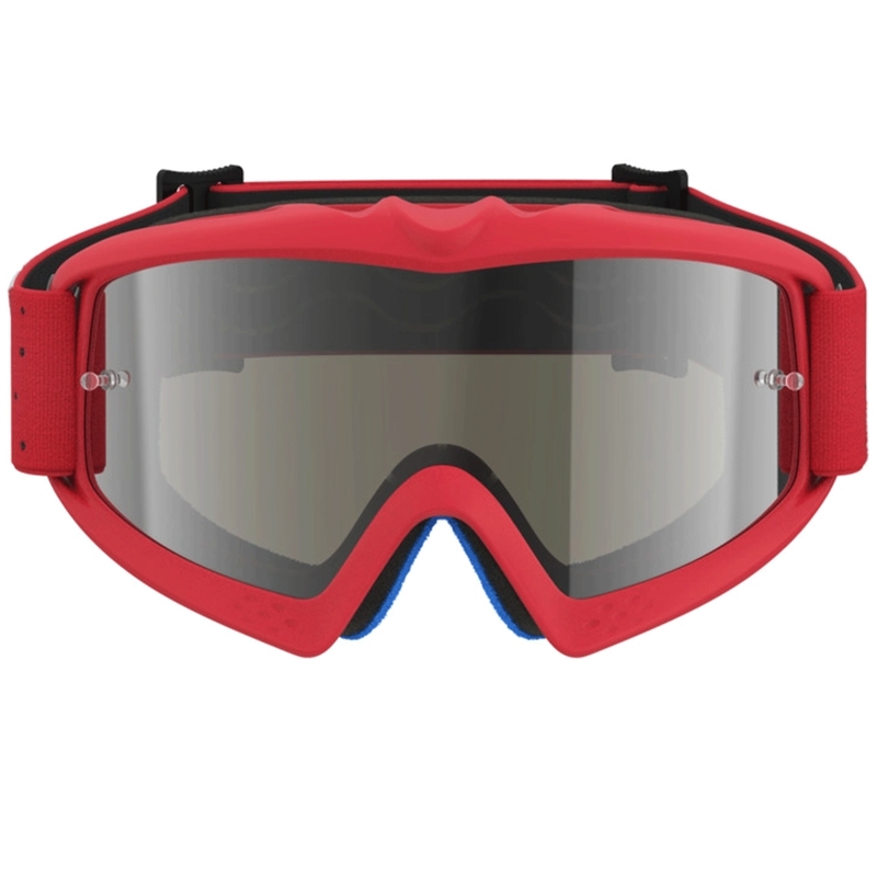 Alpinestars Vision Youth Vesta fluo rood-chromen kindermotocrossbril